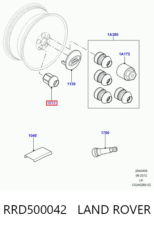Купити Колісні гайки Land Rover Range Rover IV L405