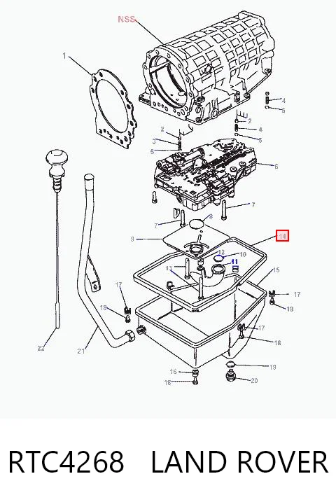 RTC4268 Land Rover Прокладка піддону АКПП