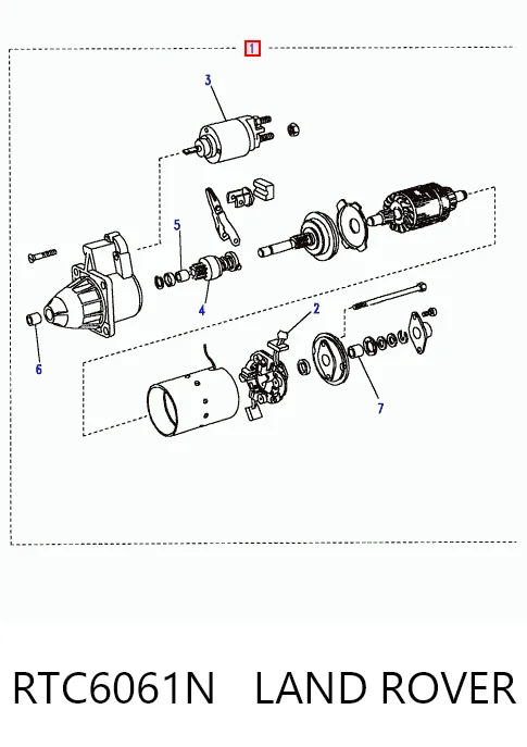 RTC6061N Land Rover Стартер двигуна