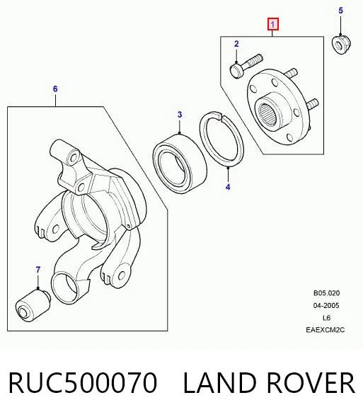 RUC500070 Britpart Маточина (передня)