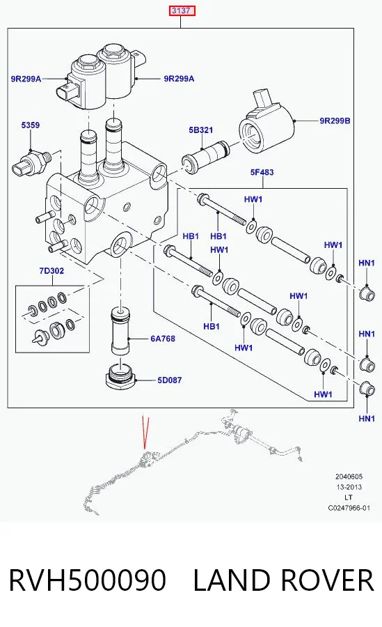 RVH500110 Britpart Блок клапанів активного стабілізатора
