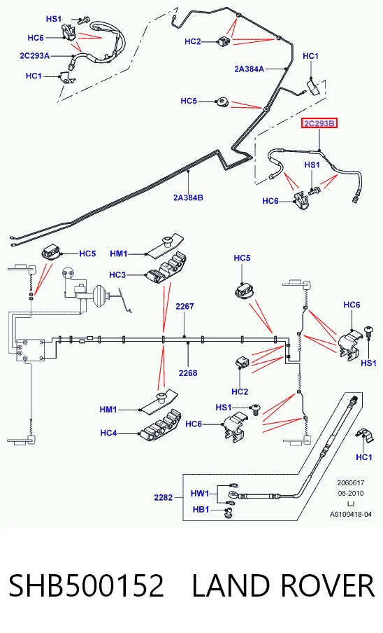 30611023 AND Шланг гальмівний задній, лівий
