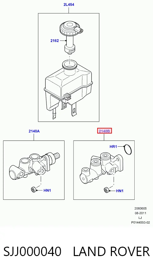 Циліндр головний гальма (Гідротормоз) Land Rover Range Rover III позашляховик (L322) (2002 - 2009) ціна, від 98.87 USD