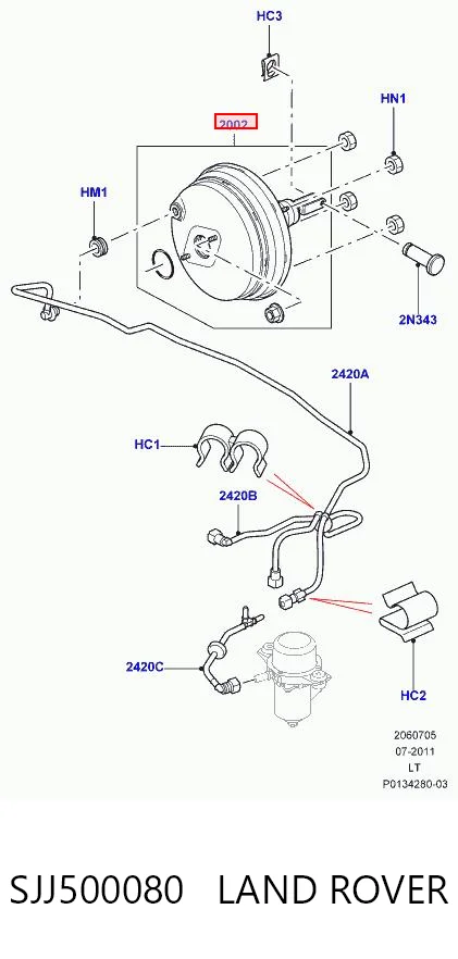 SJJ500080 Britpart Підсилювач гальм вакуумний