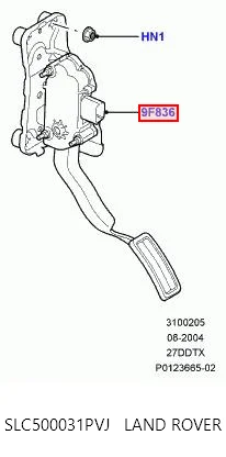 Підаль газу Land Rover Range Rover SPORT I позашляховик (L320) (2005 - 2013) ціна, від 14.12 USD