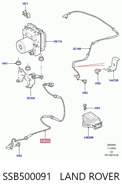 Датчик ABS передній Rover SSB500090 ціна, від 18.98 USD