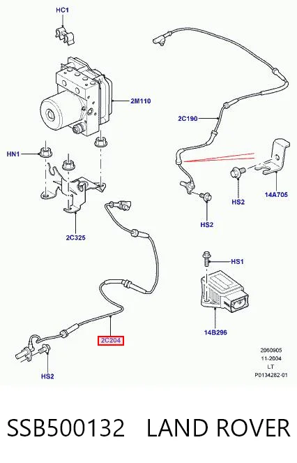 Датчик АБС на Land Rover Range Rover SPORT I L320