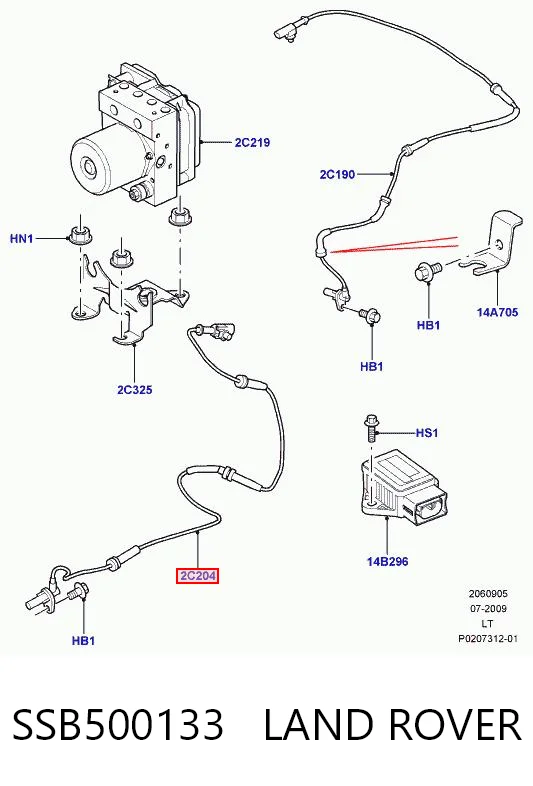 Датчик ABS передній Land Rover Range Rover SPORT I позашляховик (L320) (2005 - 2013) ціна, від 10.90 USD