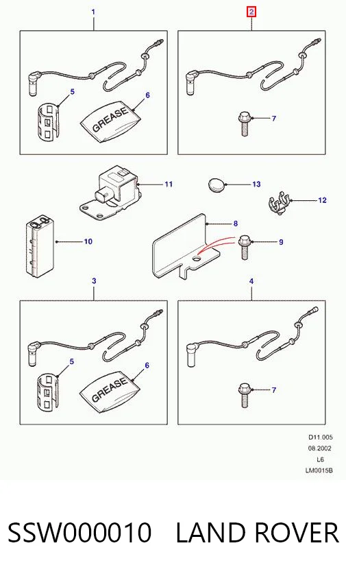 SSW000010 Britpart Датчик АБС