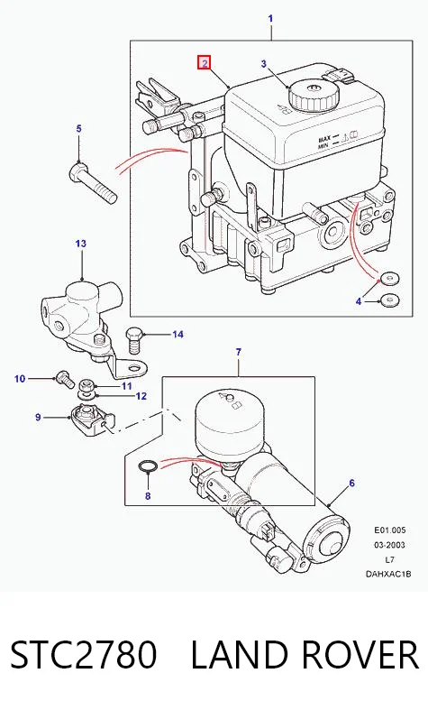 Датчик АБС на Land Rover Range Rover II LP, P38A