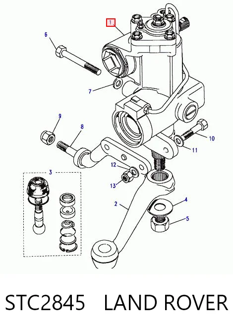 STC2845 Land Rover Рейковий рульовий механізм