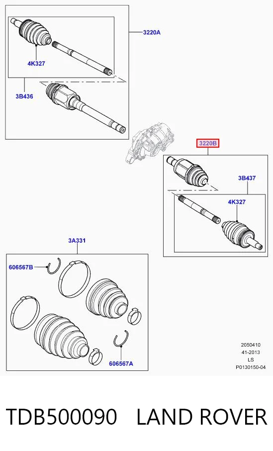 LR072069G Britpart Привід лівий