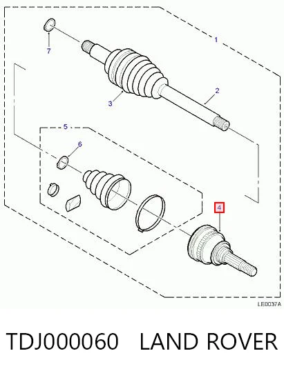 ШРКШ зовнішній задній TDJ000060 Britpart