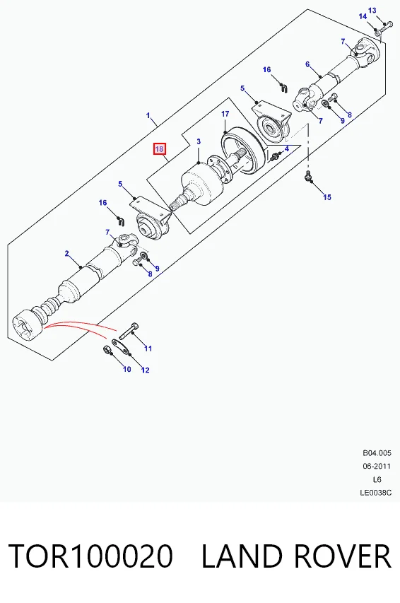 TOR000010 Britpart Віскомуфта кардана