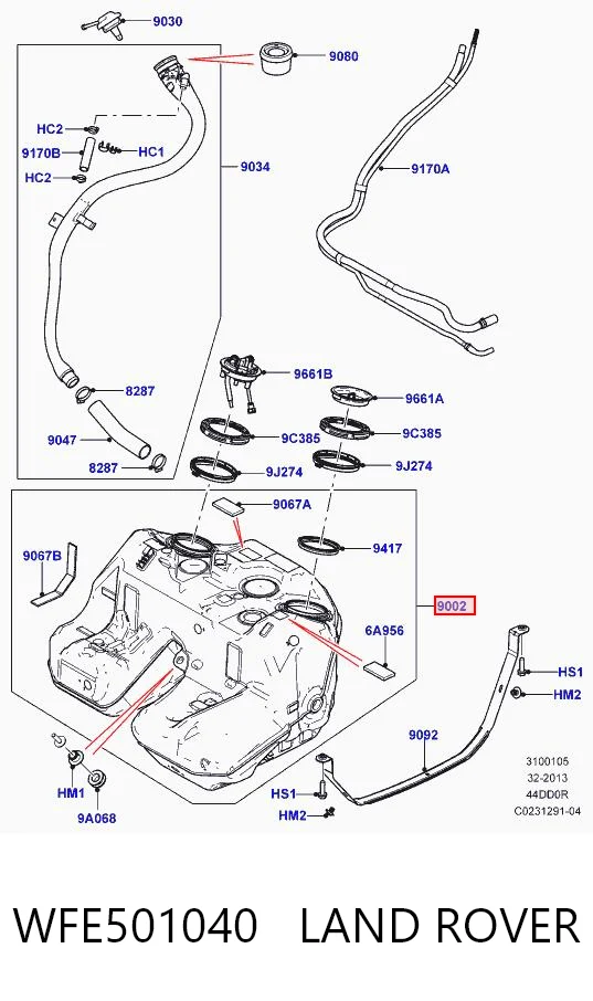 Б/бак Land Rover Range Rover III позашляховик (L322) (2002 - 2009) ціна, від 219.18 USD