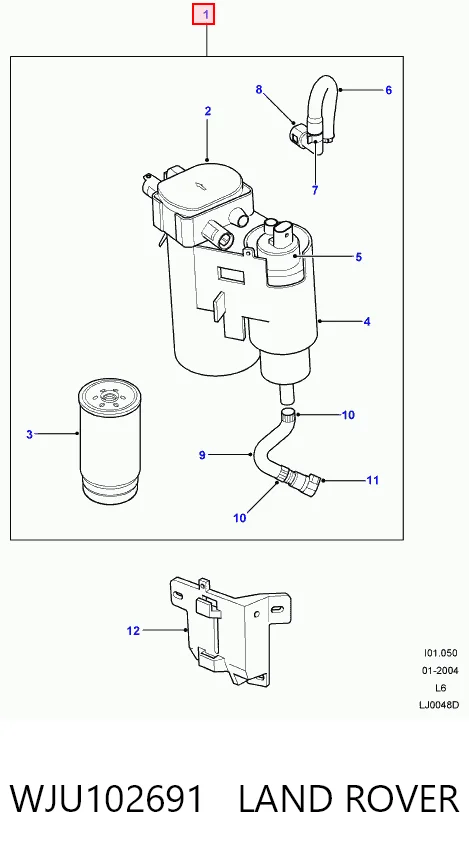 Корпус паливного фільтра на Land Rover Freelander I L314