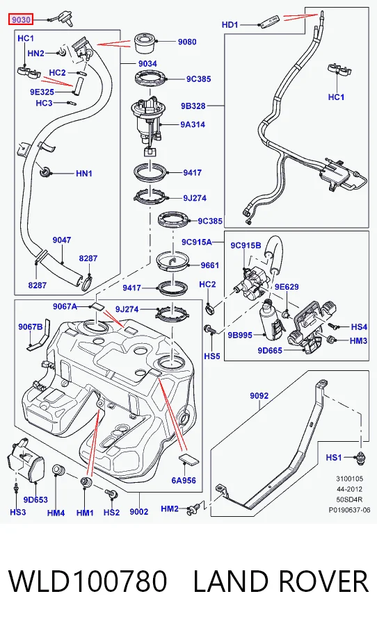 Пробка паливного бака Rover WLD500220 ціна, від 15.20 USD