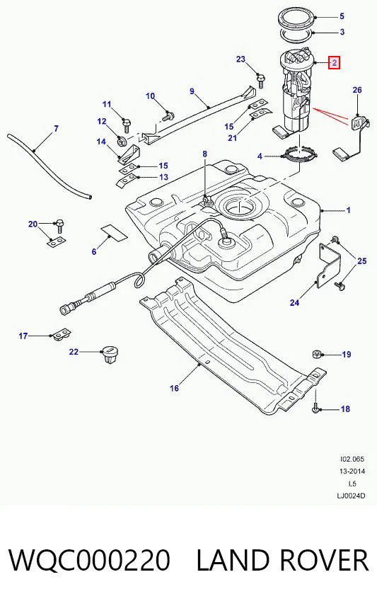 Паливний насос електричний, погружной на Land Rover Discovery II LJ ,LT
