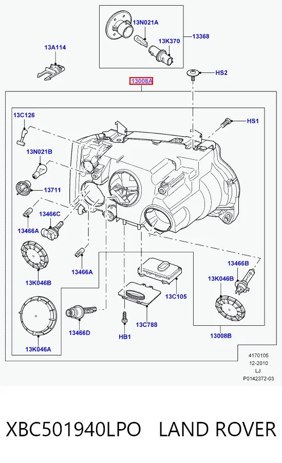Фара передня права Land Rover Range Rover III