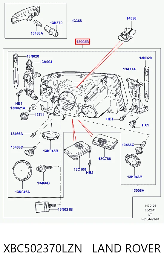 Купити Фара ліва Land Rover Range Rover SPORT I L320