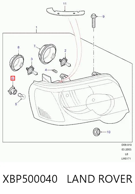 XBP500040 Land Rover