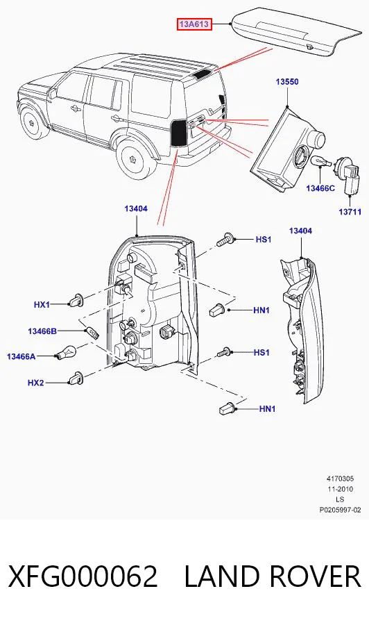 Додаткові задні стопи Land Rover Discovery III