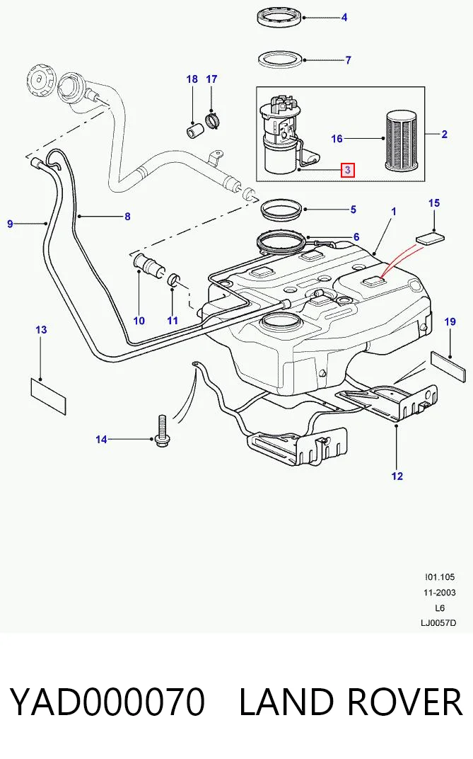 Датчик бензобака на Land Rover Freelander I L314