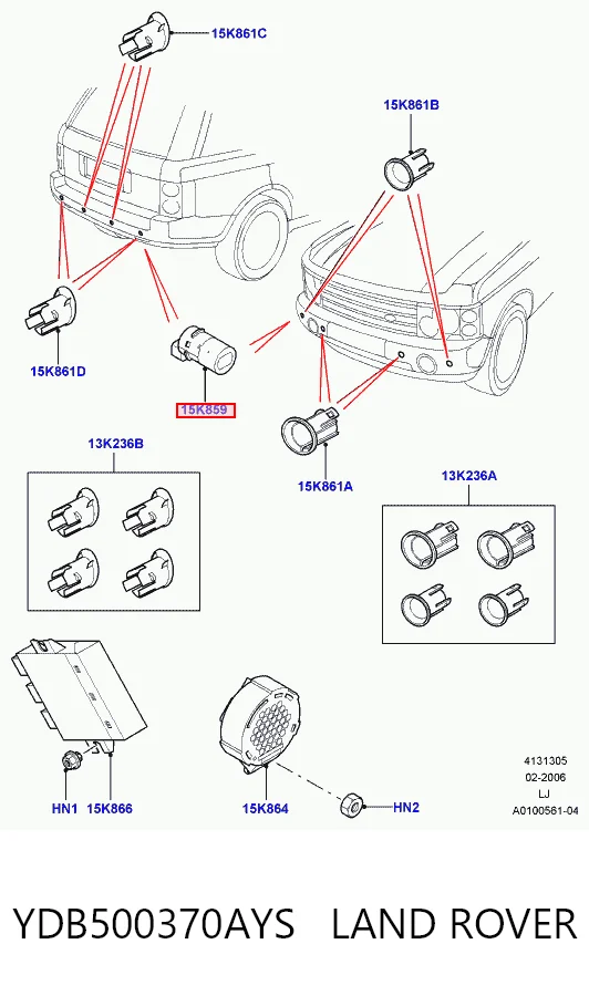 Датчик сигналізації паркування (парктронік), задній AND 30919178 ціна, від 17.76 USD