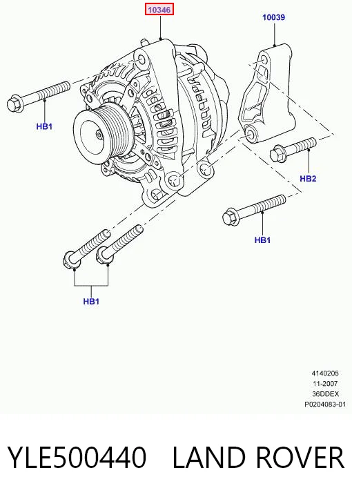 YLE500440 Land Rover Авто генератор
