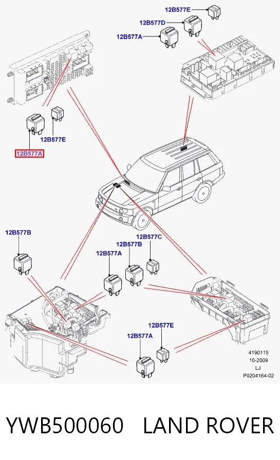 Реле вентилятора Britpart YWB500060 ціна, від 2.82 USD
