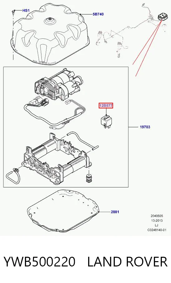 YWB500220LR Britpart Реле електричне багатофункціональне