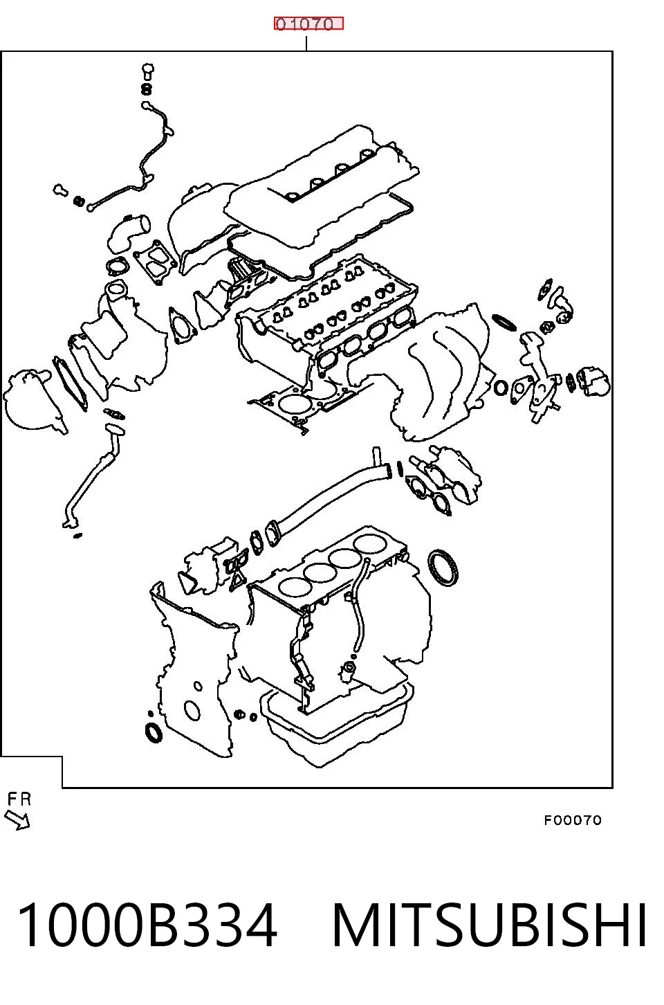 1000B445 Chrysler Набір прокладок двигуна