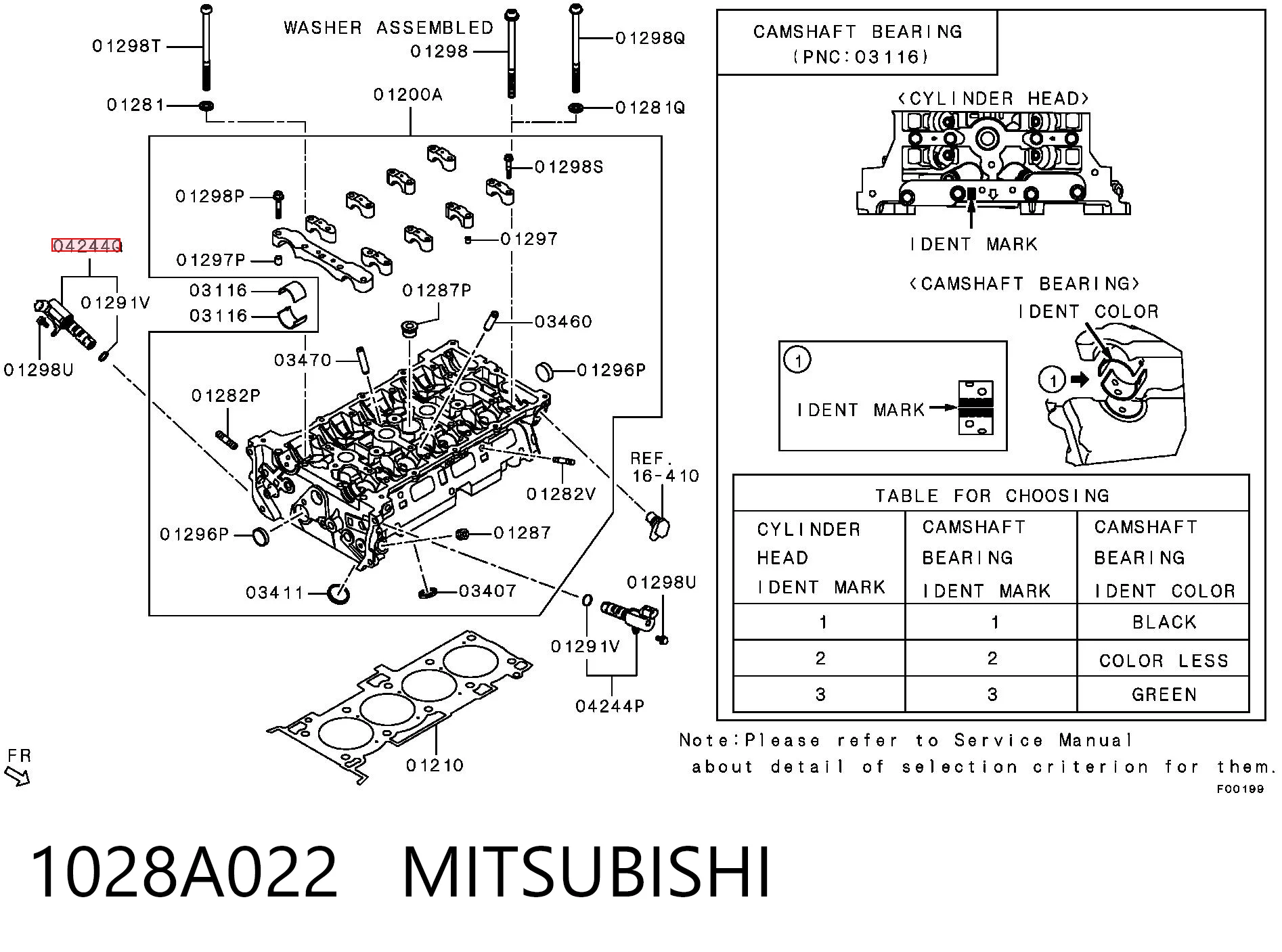 1028A022 Chrysler Клапан регулювання тиску масла