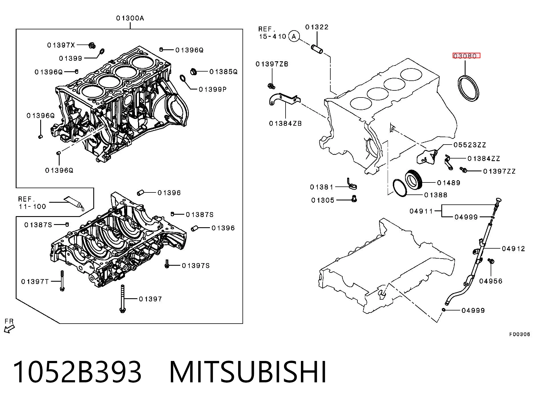 3S105017 AND Сальник коленвала корінний