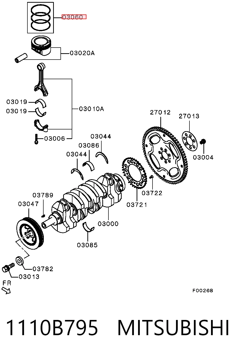 Купити 1606303680 Peugeot/Citroen Кільця поршневі на 1 циліндр, STD.