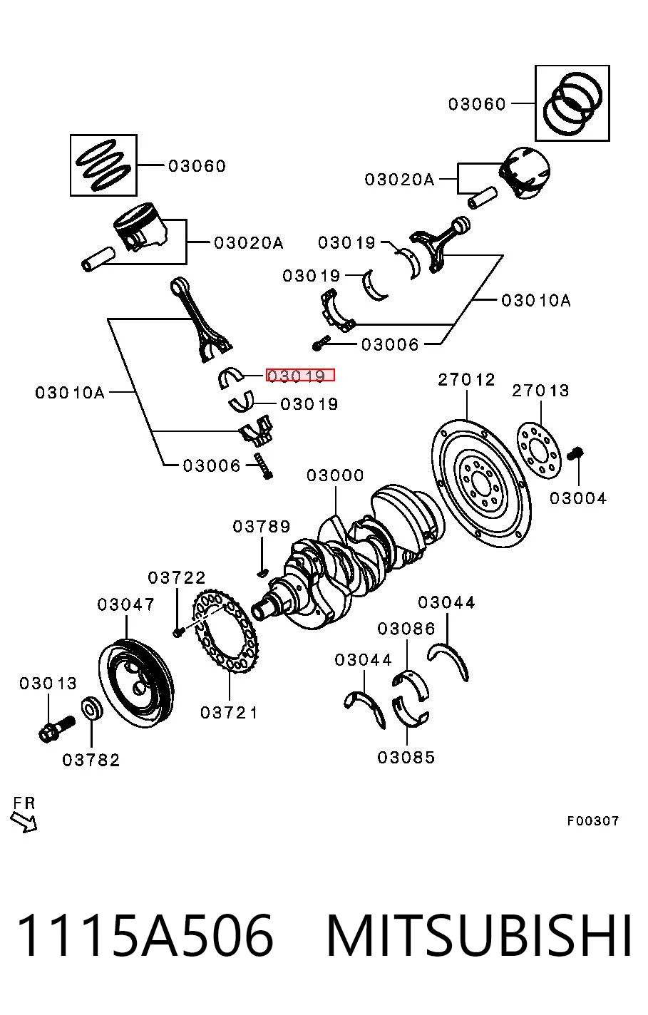 Купити 1115A507 Chrysler Вкладиші коленвала шатунні