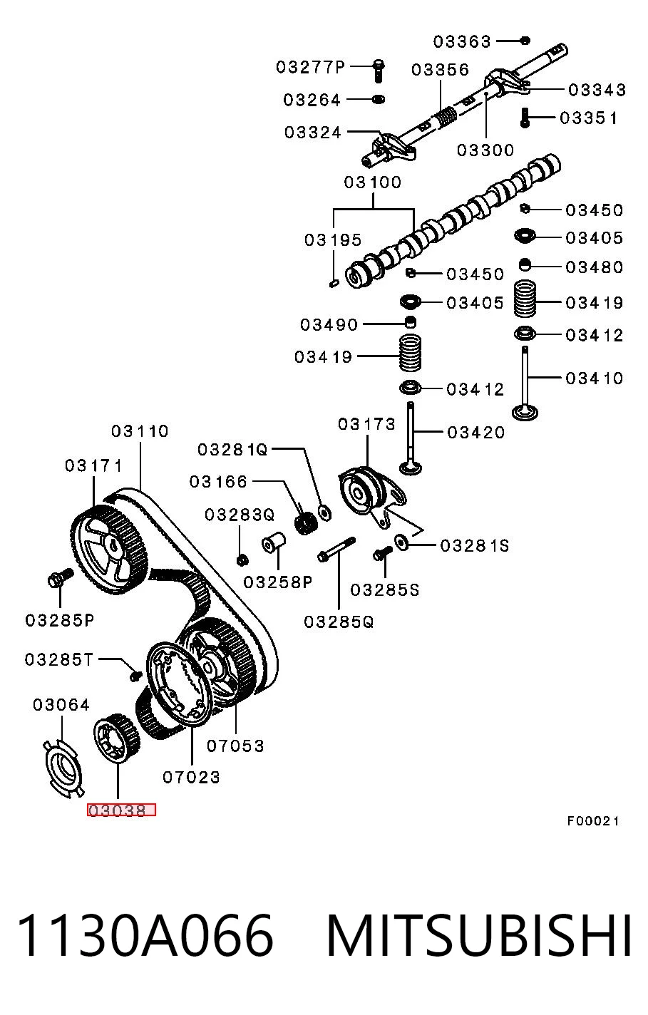 1130A066 Mitsubishi Зірочка приводу коленвала двигуна