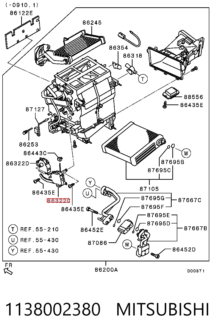 Мотор заслінки печі на Mitsubishi Pajero IV SHORT V80