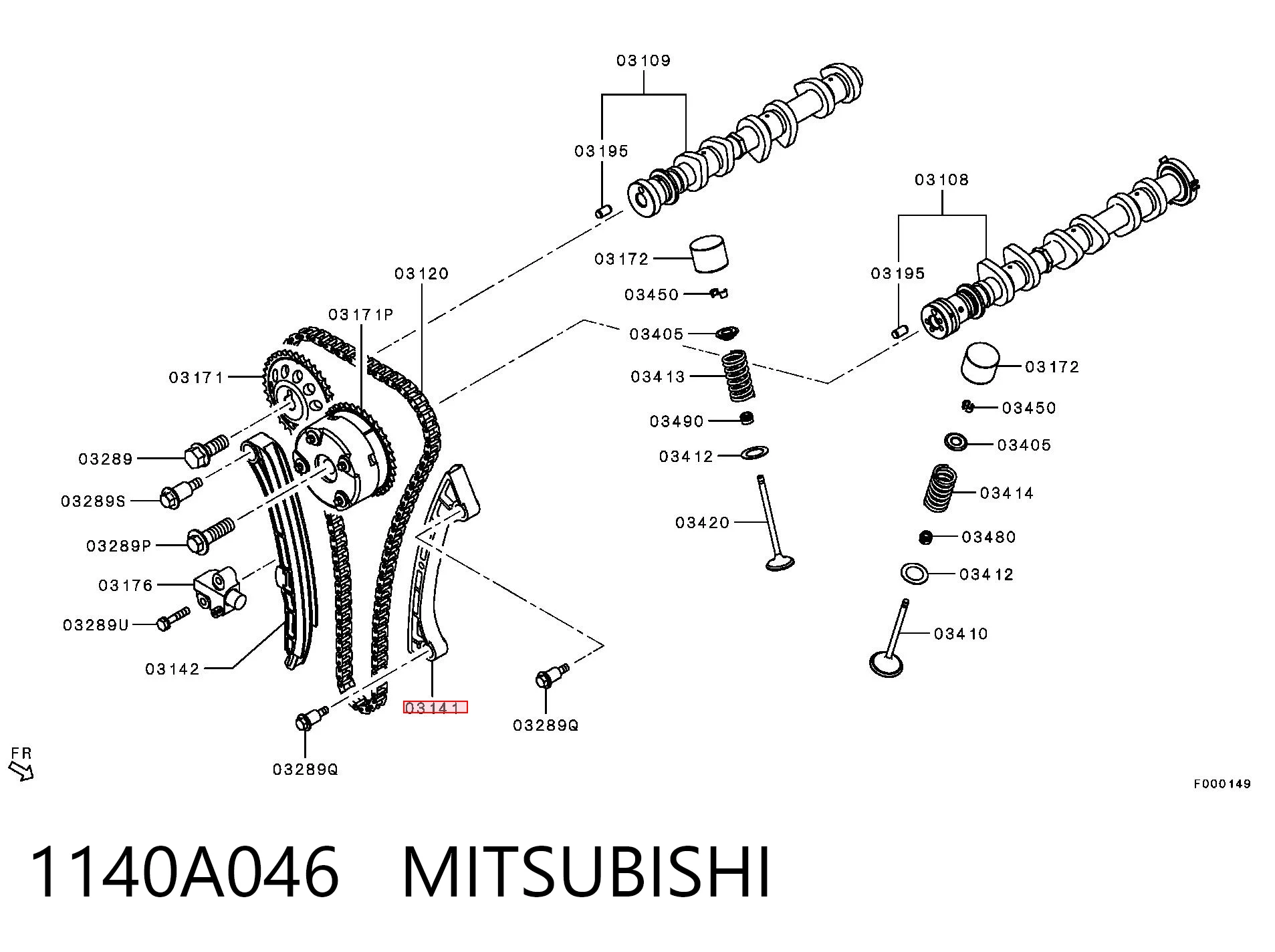 Ланцюг Mitsubishi Lancer X седан (CY_A, CZ_A) (2007 - 2026) ціна, від 6.77 USD