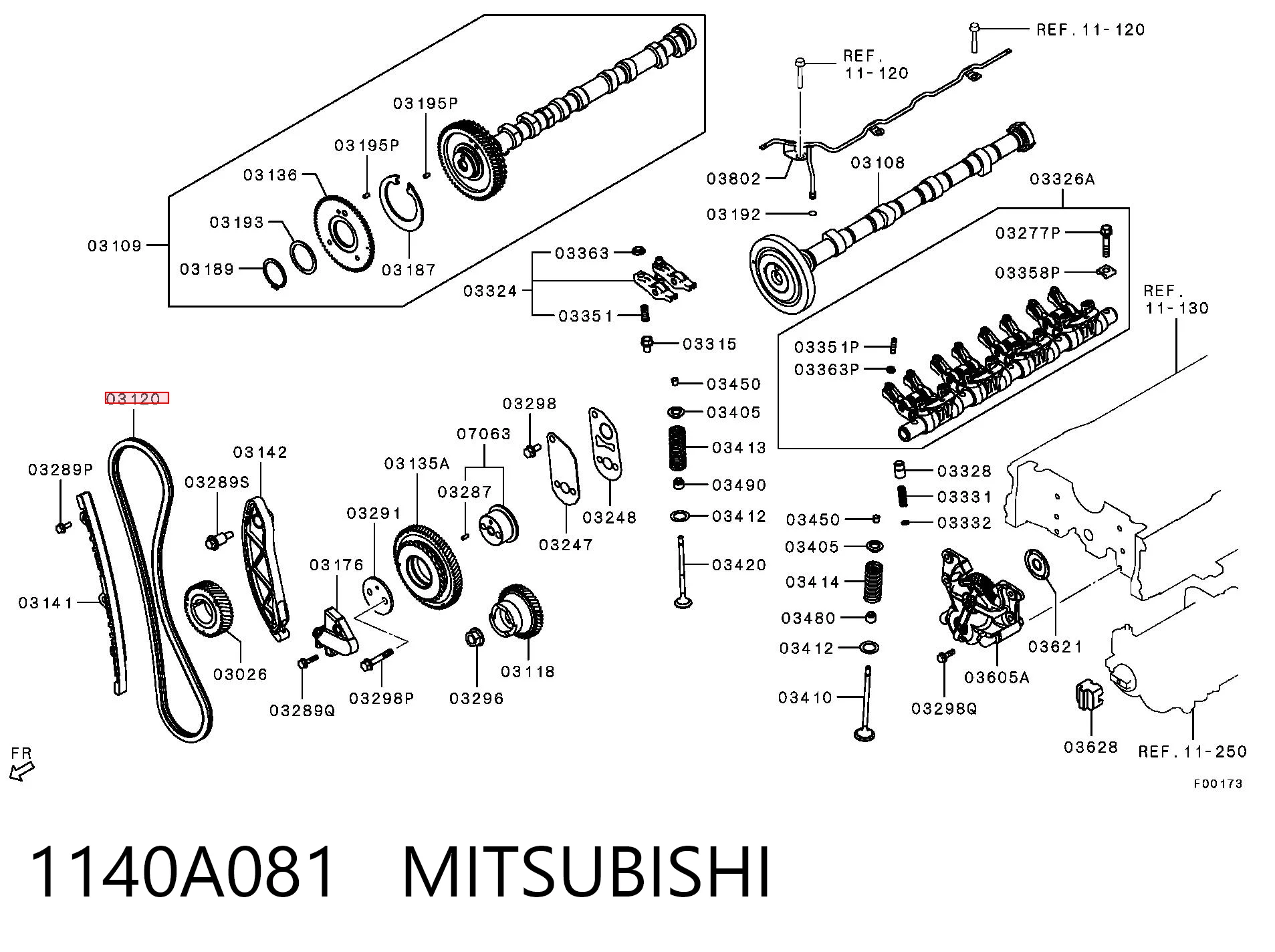Ланцюг Fiat/Alfa/Lancia 6000605098 ціна, від 67.84 USD