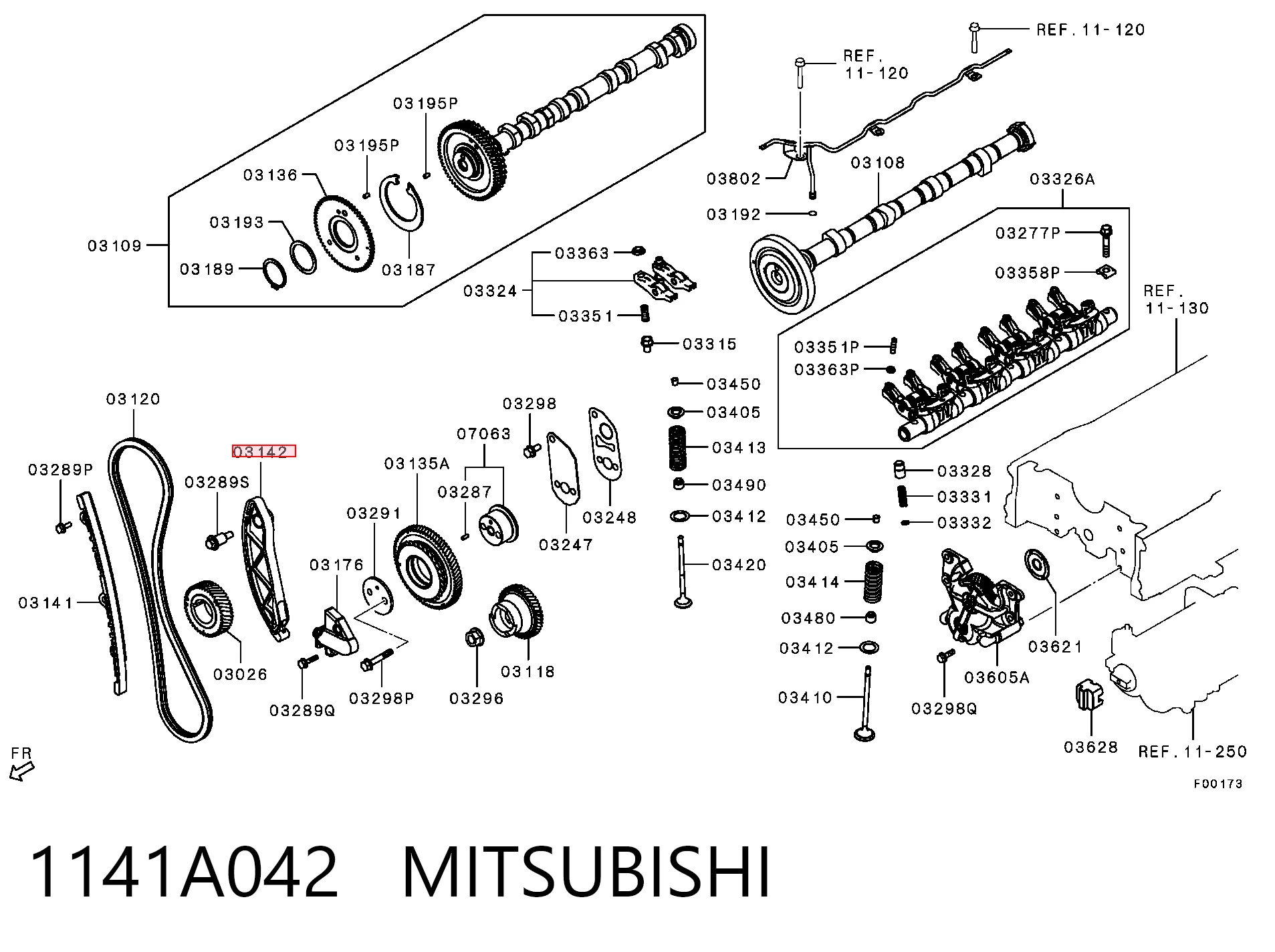 6000605101 Fiat/Alfa/Lancia Башмак натягувача ланцюга ГРМ