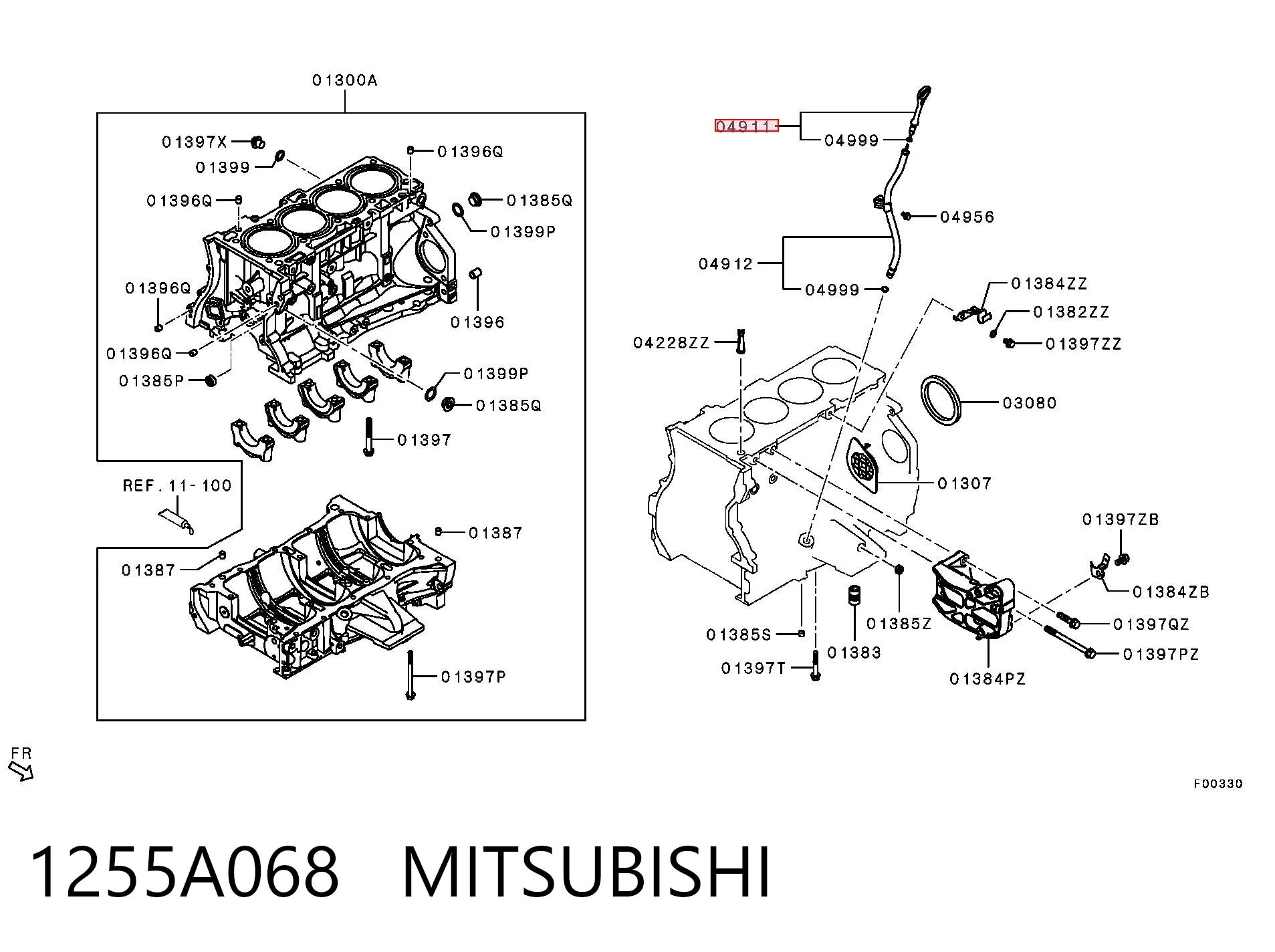 Покажчик рівня масла на Mitsubishi Lancer X CY_A, CZ_A