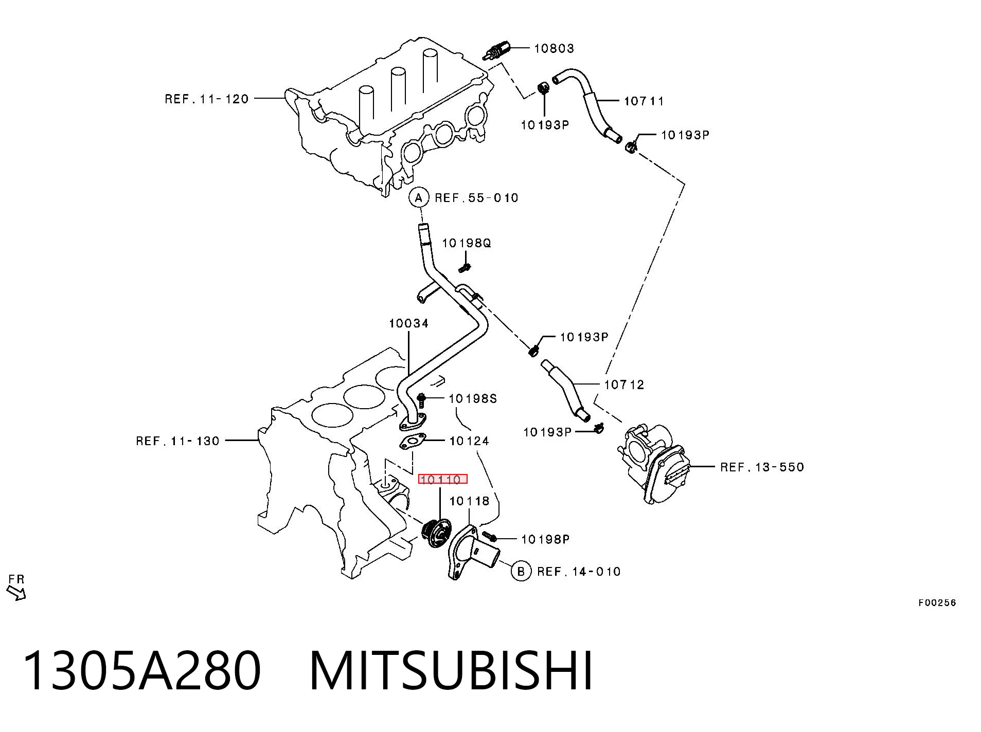 1305A280 Mitsubishi Авто термостат