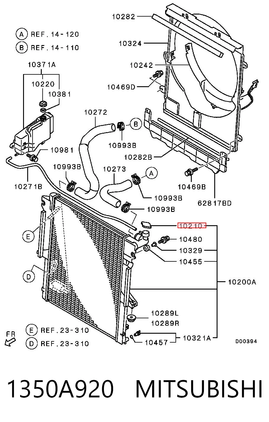 1350A920 Mitsubishi Кришка / пробка радіатора