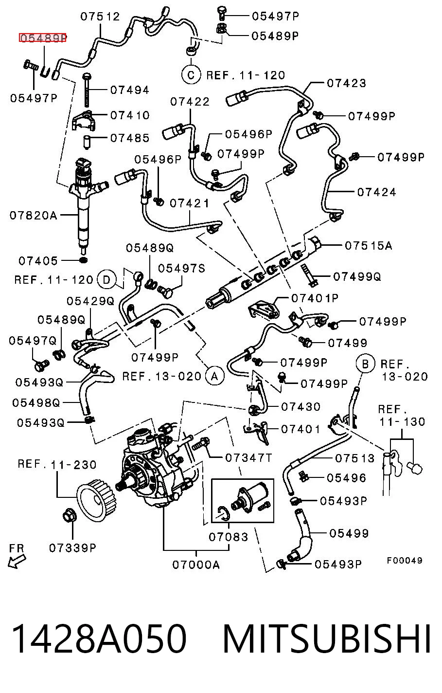 Шайба форсунки верхня Chrysler 1428A050 ціна, від 1.69 USD