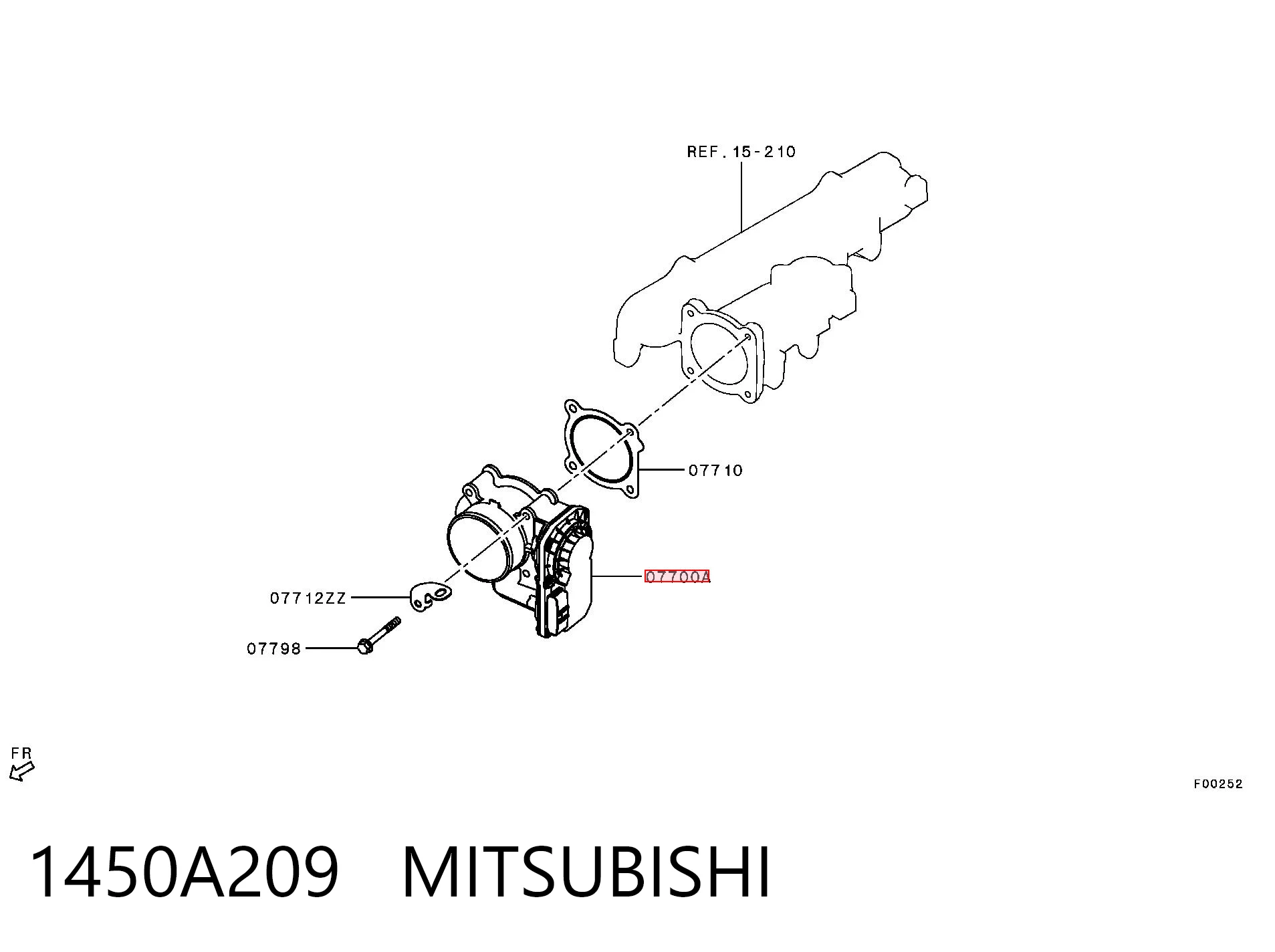 Дросільна заслінка в зборі на Mitsubishi L 200 V KJ, KK, KL