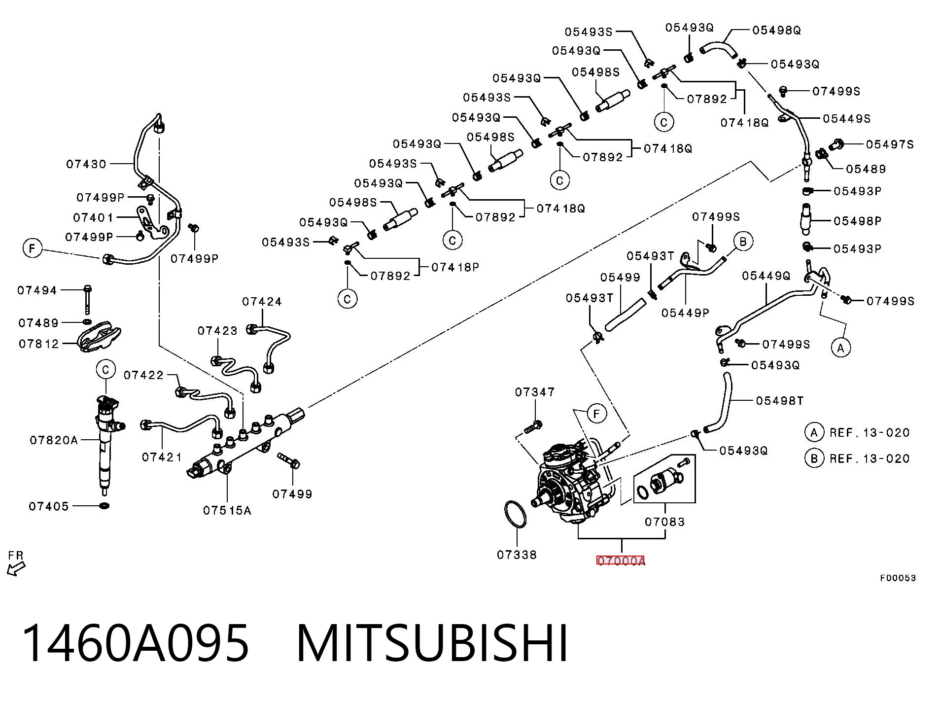 1460A095 Mitsubishi Насос паливний високого тиску (ПНВТ)