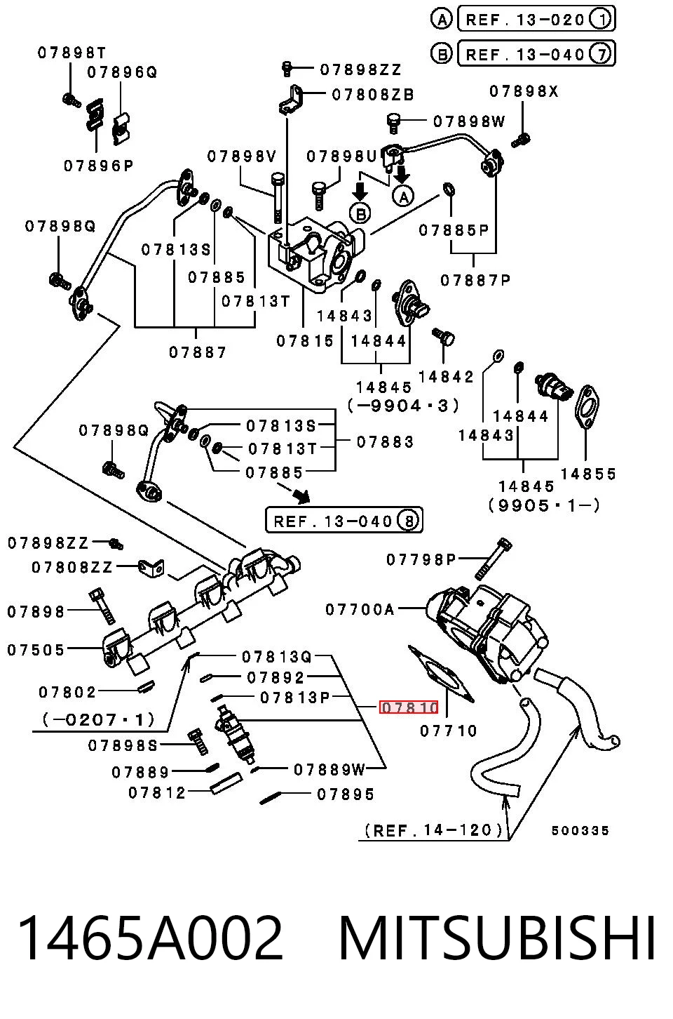 1465A002 Mitsubishi Форсунка вприску палива