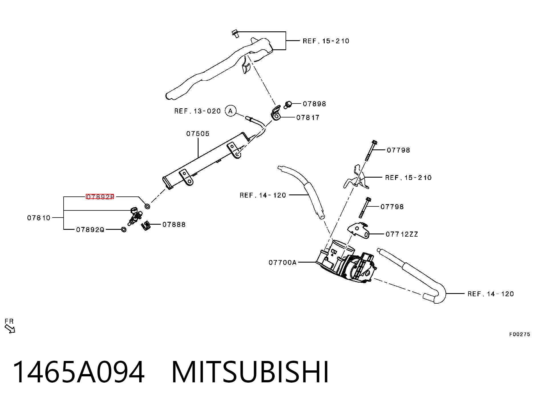Кільце інжектора на Mitsubishi Lancer X CY_A, CZ_A