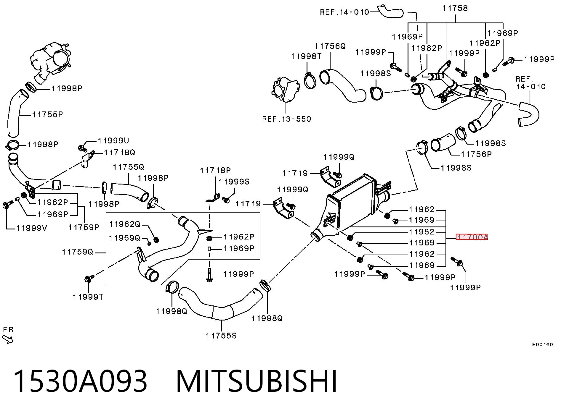 Купити Інтеркулер Mitsubishi ASX  GA